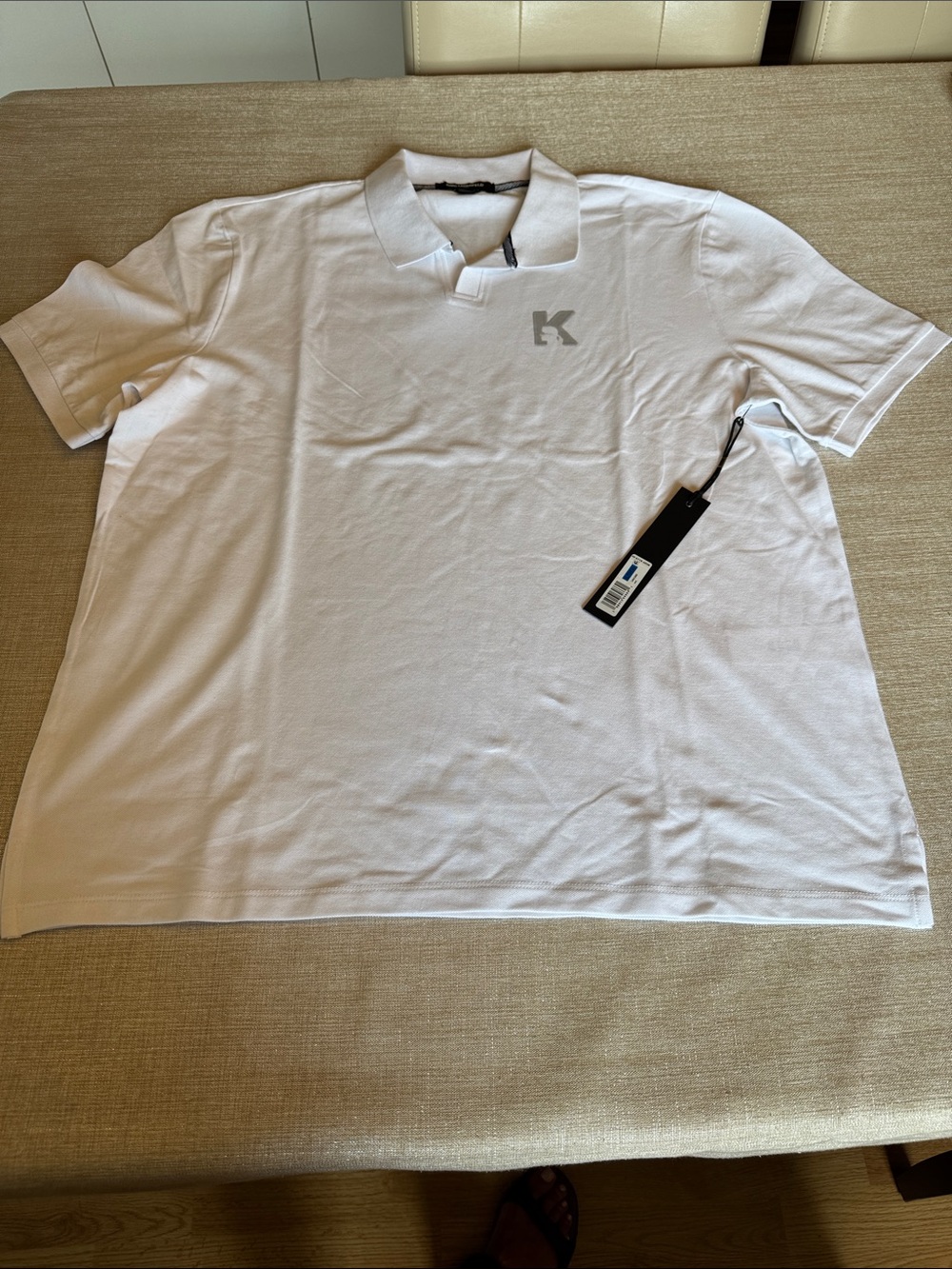 Karl Lagerfeld- NWT Men’s XL White Polo w/Logo